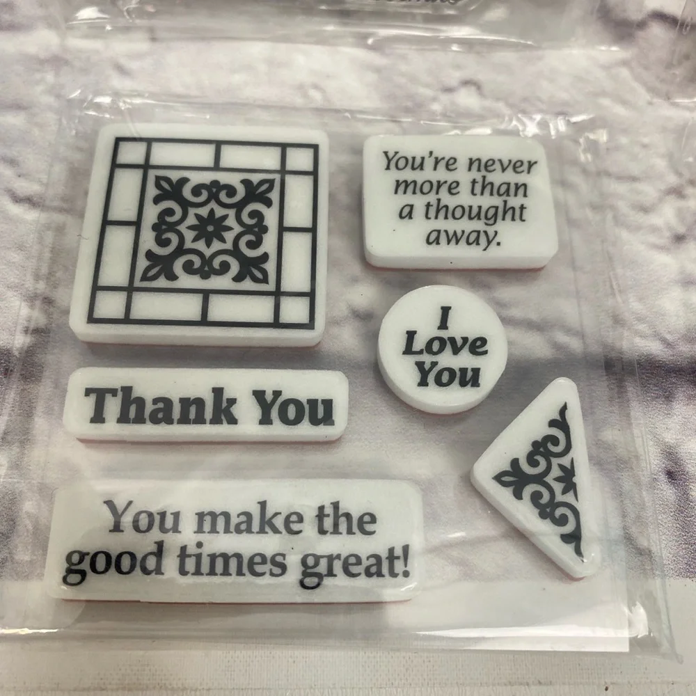 New Set of scrap booking/card making stamps and‎ ink pad